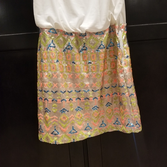 SEQUIN HEARTS CREAM/MULTI COLOR PARTY DRESS! - Picture 2 of 3